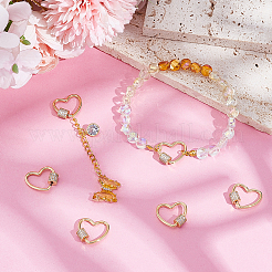 Латунь микропаве прозрачный кубический цирконий винт карабин брелоки&nbsp;KK-WH0062-242B-G