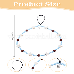 1 шт. Звездные ПВХ бусины мобильные ремни для женщин&nbsp;AJEW-LP0005-78