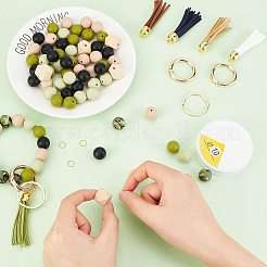 Kit de fabrication de porte-clés en perles à faire soi-même&nbsp;DIY-CA0004-42