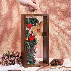 Holzvitrinen mit doppelten durchsichtigen Acryl-Schiebedeckeln&nbsp;ODIS-PH0009-25
