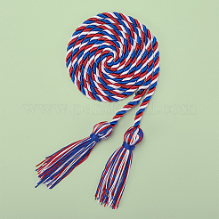 Appendino per toga da scapolo con frange e nappe doppie in poliestere&nbsp;FIND-WH20041-001B