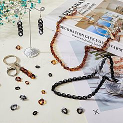 800 шт. 4 стильных прозрачных акриловых соединительных кольца&nbsp;OACR-FH0001-035