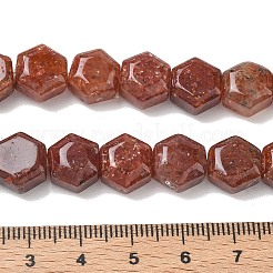 Stränge aus natürlichen goldfleckigen Erdbeerquarzperlen&nbsp;G-G463-A04-10x11mm