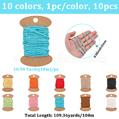 10 x Sackleinenband in zwei Farben.&nbsp;OCOR-CY0003-05