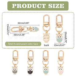 Подвески из эмали из сплава совы&nbsp;HJEW-PH01917