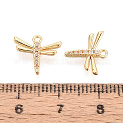 Латунные микропаве прозрачные подвески с фианитом&nbsp;KK-T077-44G