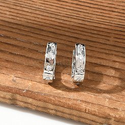 Серьги-кольца со звездами из прозрачного кубического циркония&nbsp;EJEW-K093-22P