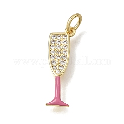 Pendenti in zirconi cubici trasparenti in micro pavè di ottone&nbsp;CU-CBAEEA8-15G