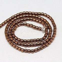 Electroplate non magnetici ematite sintetico fili di perline&nbsp;G-J163-3x3mm-M