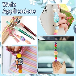 24 pièce de perles en silicone à motifs de boissons de dessins animés&nbsp;PVC-YW0001-04