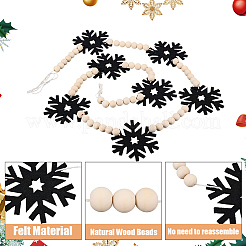 Рождественские войлочные подвесные баннеры флаги&nbsp;AJEW-WH20064-99C