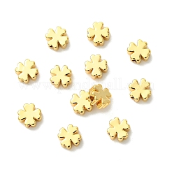 Латунные бусины в форме клевера&nbsp;XGRPCU938-302G