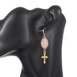 Серьги-кольца из сплава с эмалью&nbsp;EJEW-JE06921