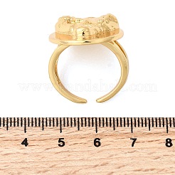 Латунные регулируемые открытые манжеты для женщин&nbsp;RJEW-I111-04G-02