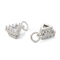 Pendentifs en laiton zircon cubique transparent&nbsp;X-ZIRC-P088-01P