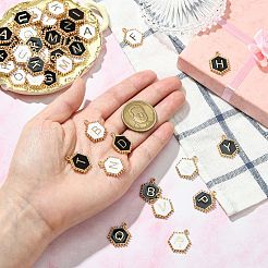 52pcs 2 pendentifs en alliage de couleurs&nbsp;ENAM-CJ0006-92