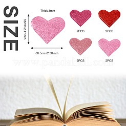 8 шт. 4-цветная блестящая закладка из искусственной кожи&nbsp;AJEW-TA0001-68