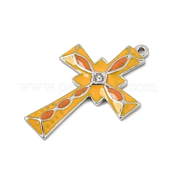Ciondoli in acciaio inox 304 con smalto arancione&nbsp;SA-CBAA487-07P