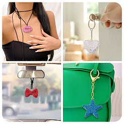 5pcs 5 styles pendentifs en pâte polymère faits à la main&nbsp;RB-BT0001-05B