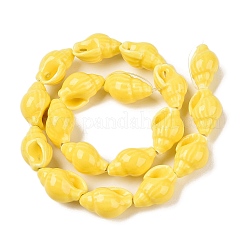 Brin de perles en porcelaine imprimées faites à la main&nbsp;PORC-T133-01D