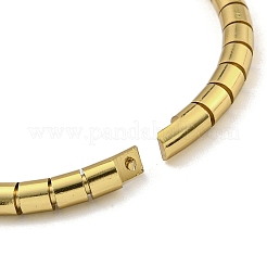 PVD вакуумное покрытие 202 нержавеющая сталь колонны шарнирные браслеты для женщин мужчин&nbsp;BJEW-M317-06D-G