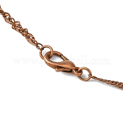 Chaîne de singapour en laiton faisant des colliers&nbsp;MAK-N029-04R