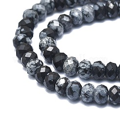 Granos de obsidiana de copos de nieve naturales hebras&nbsp;G-F715-089