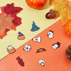 24 Stück 12 Stile Halloween-Thema Legierung Emaille Anhänger&nbsp;ENAM-SC0001-93