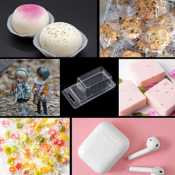 Прозрачные пластиковые упаковочные коробки-раскладушки&nbsp;LS-CON-WH0088-50