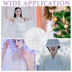 Рождественский нейлоновый узор снежинки марлевая ткань&nbsp;AJEW-WH0314-910B