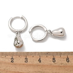Messing Zirkonia Creolen&nbsp;EJEW-Q015-02P-B