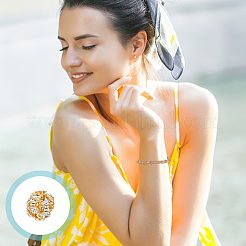 100шт латунные бусины со стразами&nbsp;KK-UN0005-13G