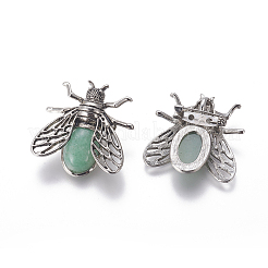 Броши из натурального зеленого авантюрина&nbsp;G-A176-D06-1