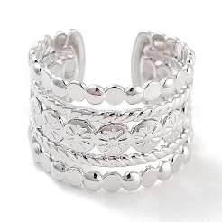 Кольца-манжеты с открытым цветком из нержавеющей стали 304&nbsp;RJEW-K273-13P