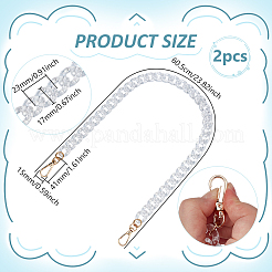 2 catenella per borsa in acrilico intrecciato&nbsp;DIY-PH00034-85B