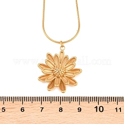 Женские ожерелья-змейки с подвеской-цветком из нержавеющей стали 304&nbsp;NJEW-G188-02G