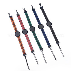 5шт набор для самостоятельного изготовления браслета из шнура из искусственной кожи&nbsp;DIY-TA0012-05EB