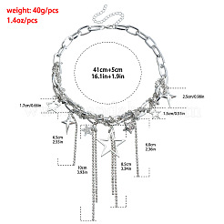 Choker-Halsketten aus Legierung&nbsp;WG75C76-01