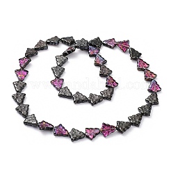 Прозрачные гальванические стеклянные бусины&nbsp;EGLA-C002-HP01