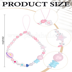 1 шт. акриловые нейлоновые веревочные ремни для мобильных устройств&nbsp;HJEW-LP0001-96