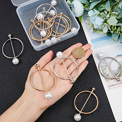 12 шт. 2-х цветный сплав с пряжками из АБС-пластика&nbsp;JEWB-AR0001-05