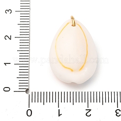 Кулоны с натуральными ракушками каури с принтом&nbsp;STAS-Z168-03G-06