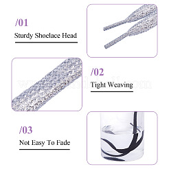 3 пара шнурков из полиэстера двух цветов&nbsp;AJEW-TA0002-36B