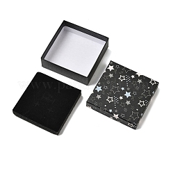 Картонные подарочные коробки для ювелирных изделий с принтом в виде звезд&nbsp;LS-CON-K016-01E