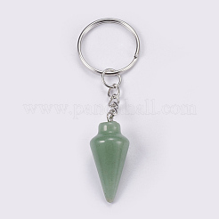 Portachiavi in avventurina verde naturale&nbsp;KEYC-P041-A011