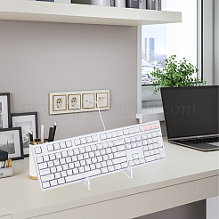 Одноуровневые акриловые подставки для клавиатур с платиновыми железными опорами&nbsp;ODIS-WH20015-06A-03