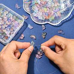 100 pz 9 perle di vetro trasparente bicolore&nbsp;GLAA-CJ0001-68
