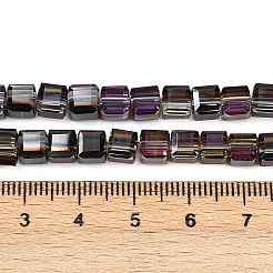 Стеклянные бусины с гальваническим покрытием &nbsp;EGLA-B011-07A-HP02