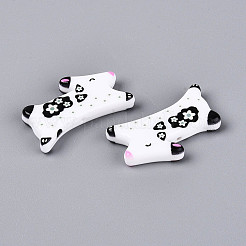 Печатные непрозрачные бусины из смолы&nbsp;RESI-N043-05