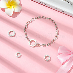 4 шт. 4 стиля 925 кольца с пружинным затвором из стерлингового серебра STER-SC0001-51